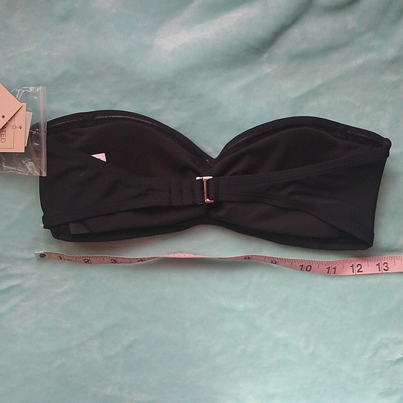 Maurices indigo sky black bandeau bikini with removable strap. Medium size. NWT - Picture 2 of 4